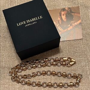 Love Isabelle Ophelia Necklace, two tone, NIB, 18”